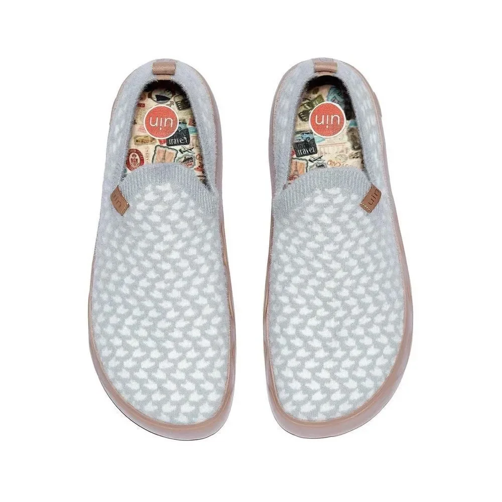 UIN Women's Shoes Knitted Casual Fashion Sneaker (Fuerteventura 1- Heron White)